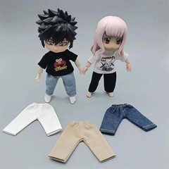 ob11娃衣ymy娃娃衣服gsc牛仔褲12分bjd百搭褲子p9長褲子短體恤