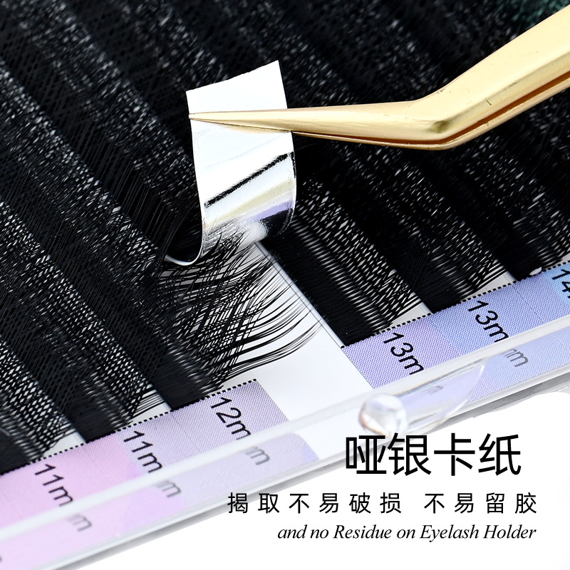 NAGARAKU Fox gran angular L LU deformado Y-tipo injerto pestañas yy mamá nacido malla tejida suave pestañas postizas