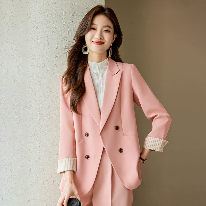 Бежно-белый костюм костюм женский маленький продвинутый смысл 2024 новый весенний и осенний профессиональный стиль темперамент куртка