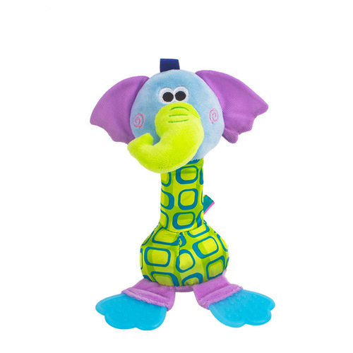 Infant Rattles Toy 0-1 Year Bed Hanger Attachment Plush Teether Handbell Doll