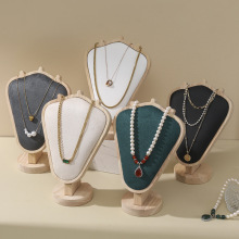 实木珠宝项链首饰展示架高级感新款人像模特轻奢柜台项链高级直播