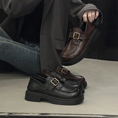 复古英伦风小皮鞋女2025秋新款百搭学院风一脚蹬乐福鞋日系JK单鞋