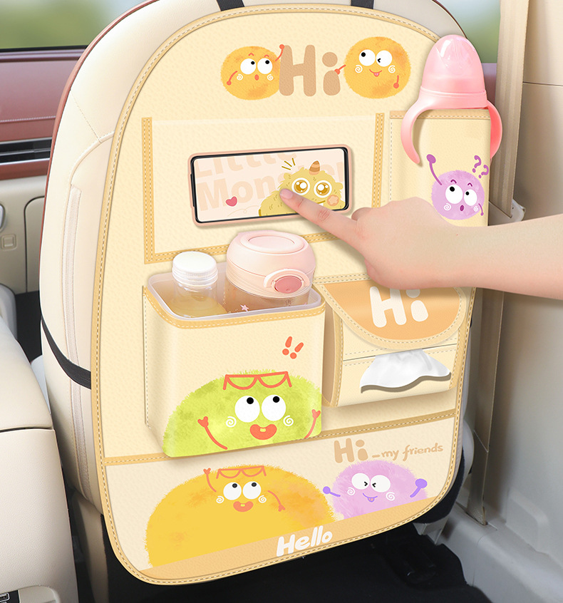 Borsa da appendere per interni auto, organizer multifunzionale per schienale auto, cestino per fazzoletti per sedile posteriore, contenitore portaoggetti_voghion.com