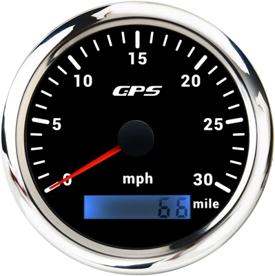 Car Rv Motorcycle Gps, automobile instrument - silver-edge-black-bottom-30mph