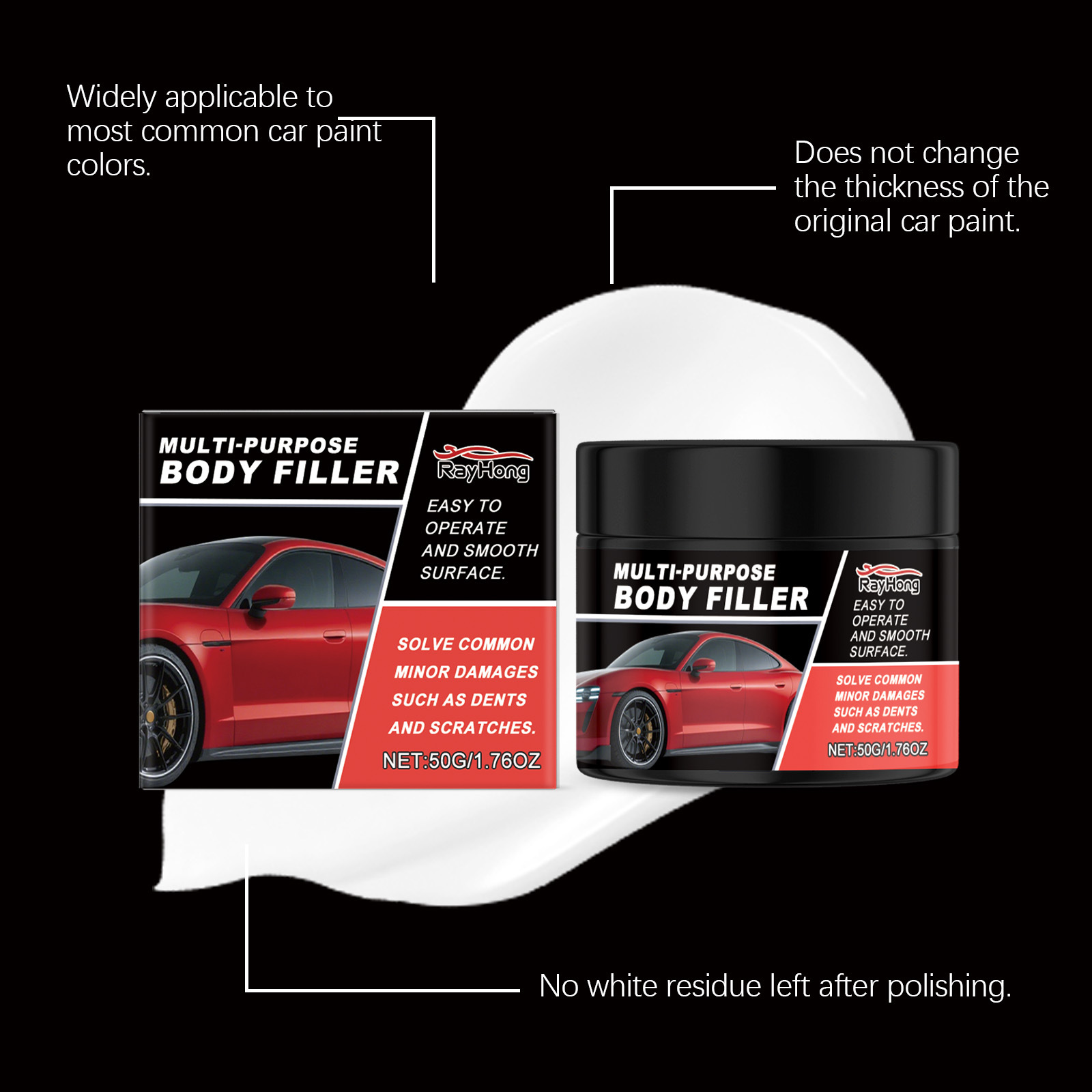 Rayhong Car Scratch Care Wax DIY Car Paint Fine Scratch Removal Polishing Paint Care Scratch Wax