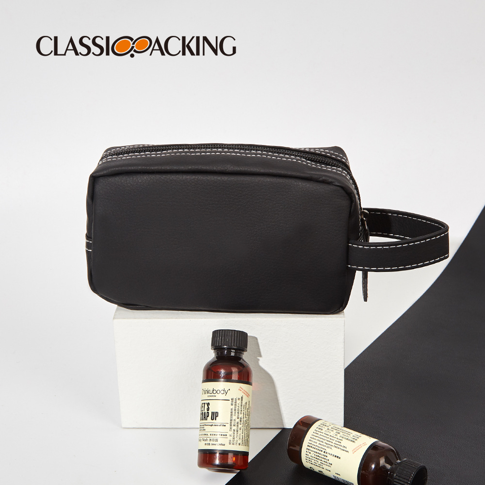 2023 nuevo material de LA PU bolsa de lavado a prueba de agua de gran capacidad simple bolsa de cosméticos portátil de viaje de negocios bolsa de almacenamiento