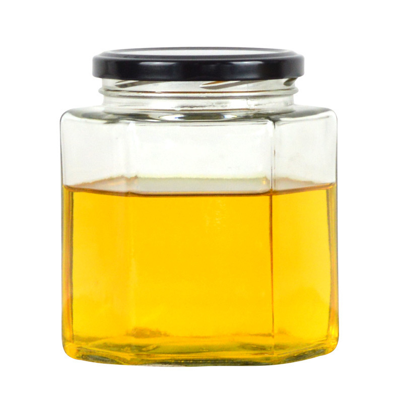 六棱玻璃瓶现货六角蜂蜜瓶子一斤酱菜瓶罐头瓶可蒸煮果酱燕窝瓶|undefined
