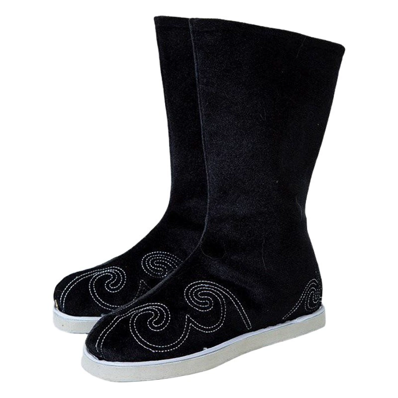 Новые старинные сапоги, старинная одежда, китайская ханьфу, Мужская обувь в стиле Хань, старинная обувь, мужские антикварные официальные сапоги, Ханьская одежда, Тканевая обувь