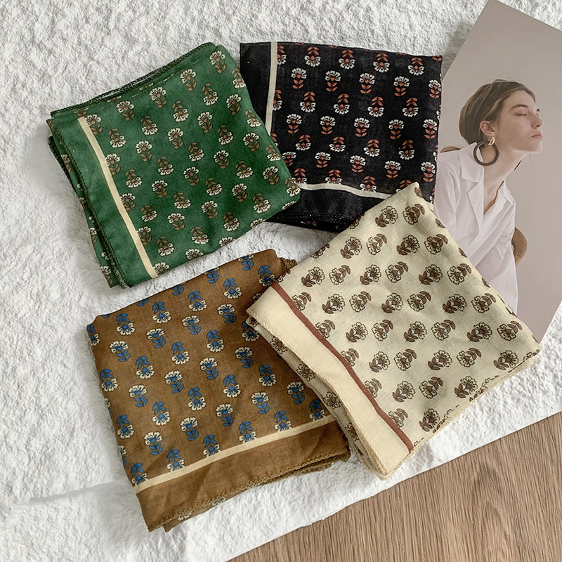 Bufanda de seda, bufanda cuadrada pequeña, sentido avanzado, verano nuevo estilo, bufanda decorativa, bolsa atada, cinta, pañuelo en la cabeza, cinta para el cabello, cinta para el cabello