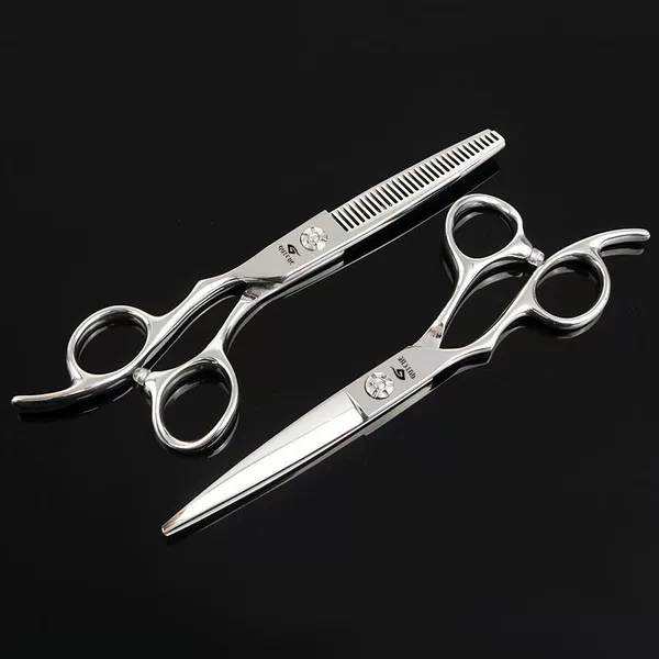 Left-hand scissors - flat scissors + dental scissors