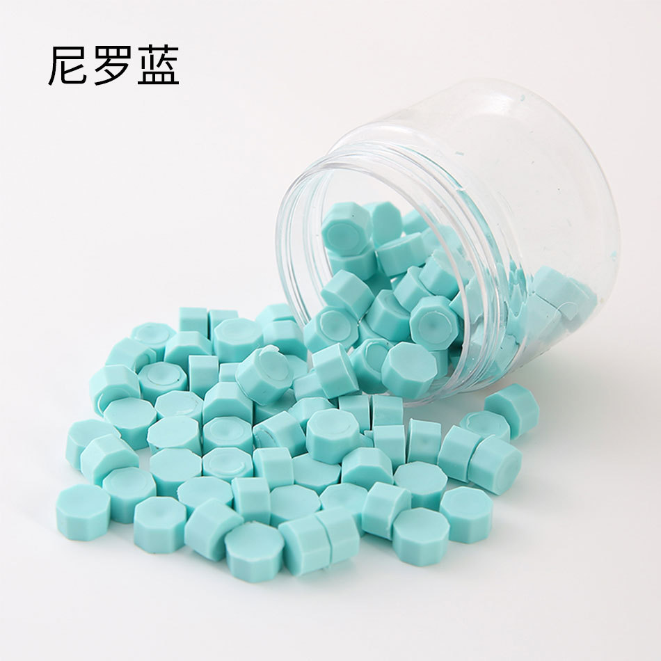 Macaron en caja de 50 colores, cera de pintura de fuego de color mixto, cera de botella granular mate, 60g, peso neto, aproximadamente 38g, sobre, cera sellada