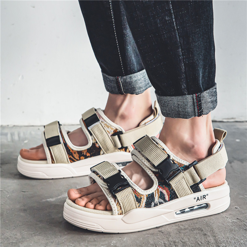 Sandalias de verano para hombres, zapatos de playa deportivos juveniles casuales junto al mar