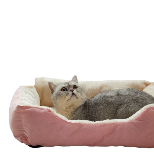 Dog Bed Winter Warmth Winter Sleeping Cat Bed Rectangular All Seasons Universal Dog Thick Cushion Pet Bed Supplies