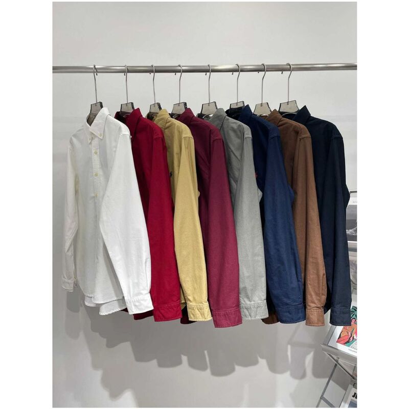 25 Ralph Lauren Embroidered Combat Horse Embroidered Cotton Oxford Shirt, Unisex, Loose Fit, Long Sleeve, Comfortable and Casual