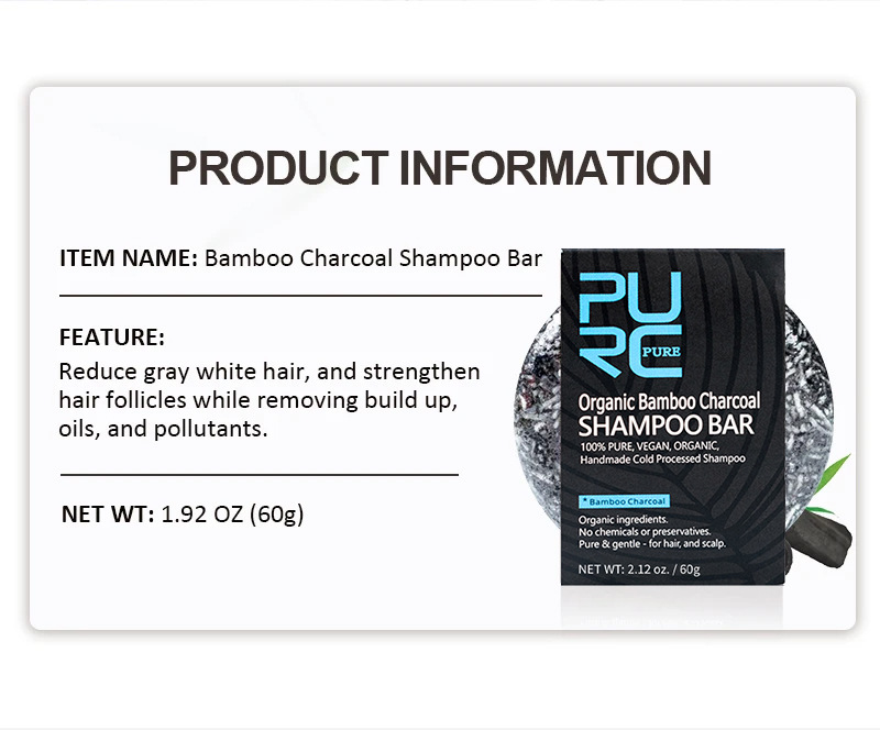 Bamboo Charcoal Shampoo Soap Image 5