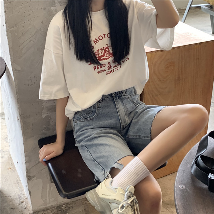 T-shirt estiva a maniche corte allentata da donna 2024 versione coreana nuova camicia base oversize in stile bf per donna_voghion.com