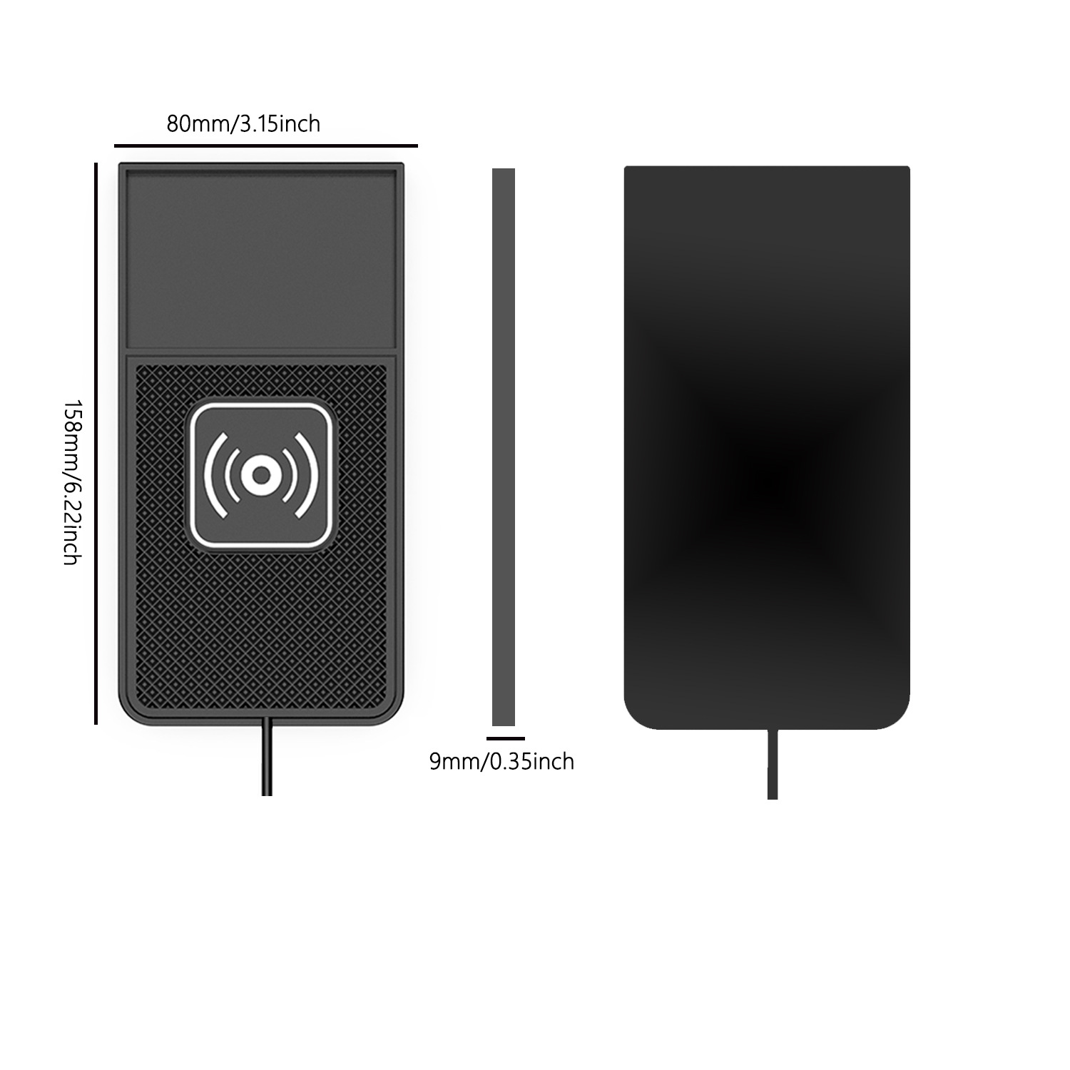 Car Wireless Charging Pad 15W Mobile Phone Wireless Charger with Step Design for Car Use, New and Suitable for Apple 17