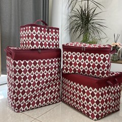 桜柄の布団収納 防水 大容量 厚手 家庭用 ジッパー付き スチールリング収納ボックス クローゼット 可愛い漫画柄