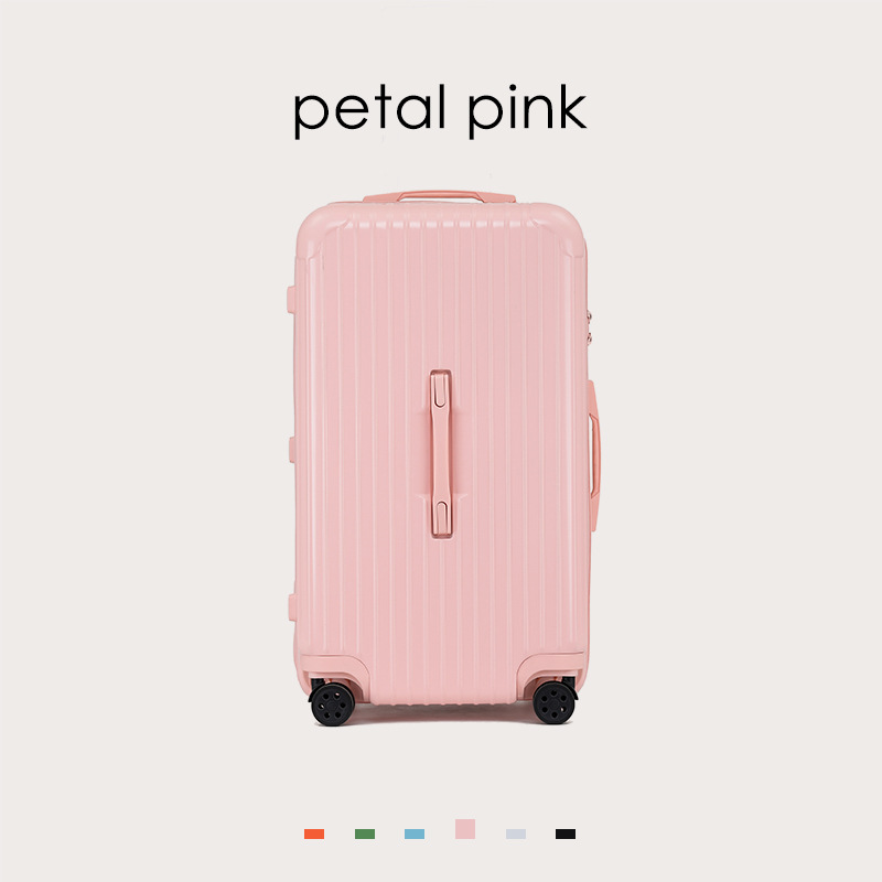 De alta apariencia de gran capacidad engrosada cremallera equipaje carro equipaje de viaje 24 pulgadas 26 pulgadas universal rueda de cuero caso para las mujeres