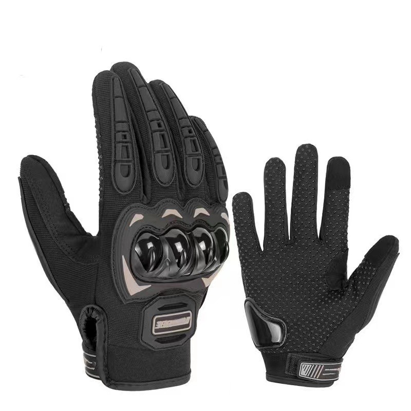 Guantes de motocicleta masculina de verano medio dedo respirado jinete locomotora guantes de cross-country anti-caída cuatro estaciones mujeres pantalla táctil