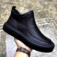 U 32541 Men's Black Leather Short Boots ��ʿ��Ƥ��ѥ �羳ר