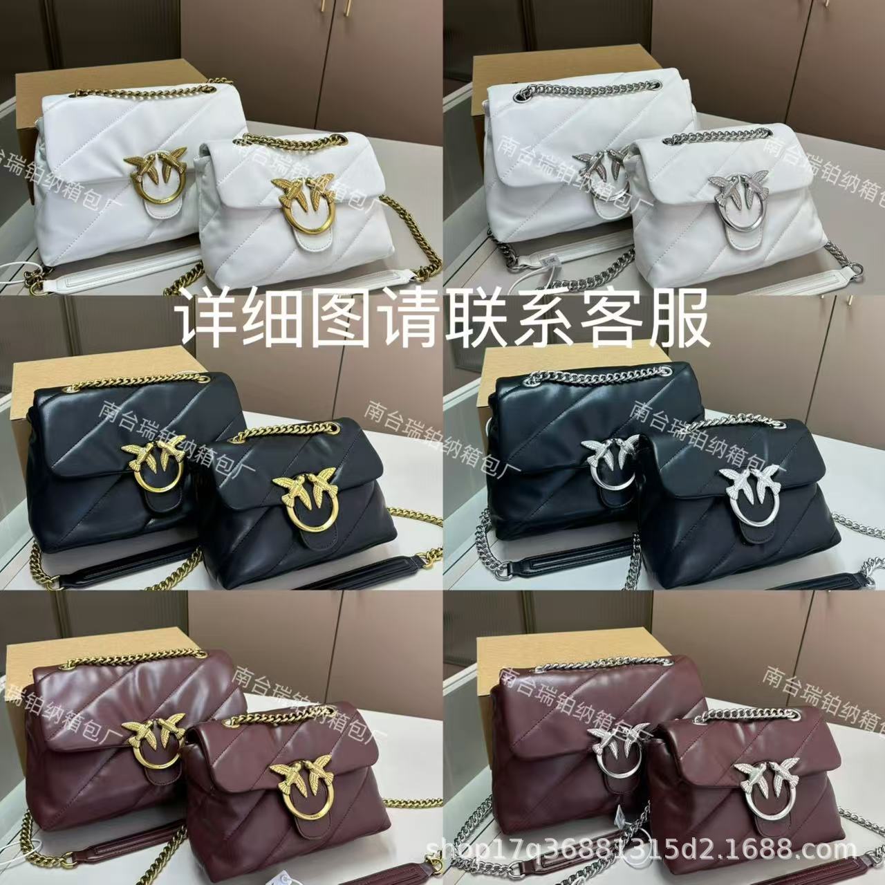 Cross-border PINK* same style puff chain swallow bag, Dionysus genuine leather shoulder bag, crossbody bag, large capacity for commuting