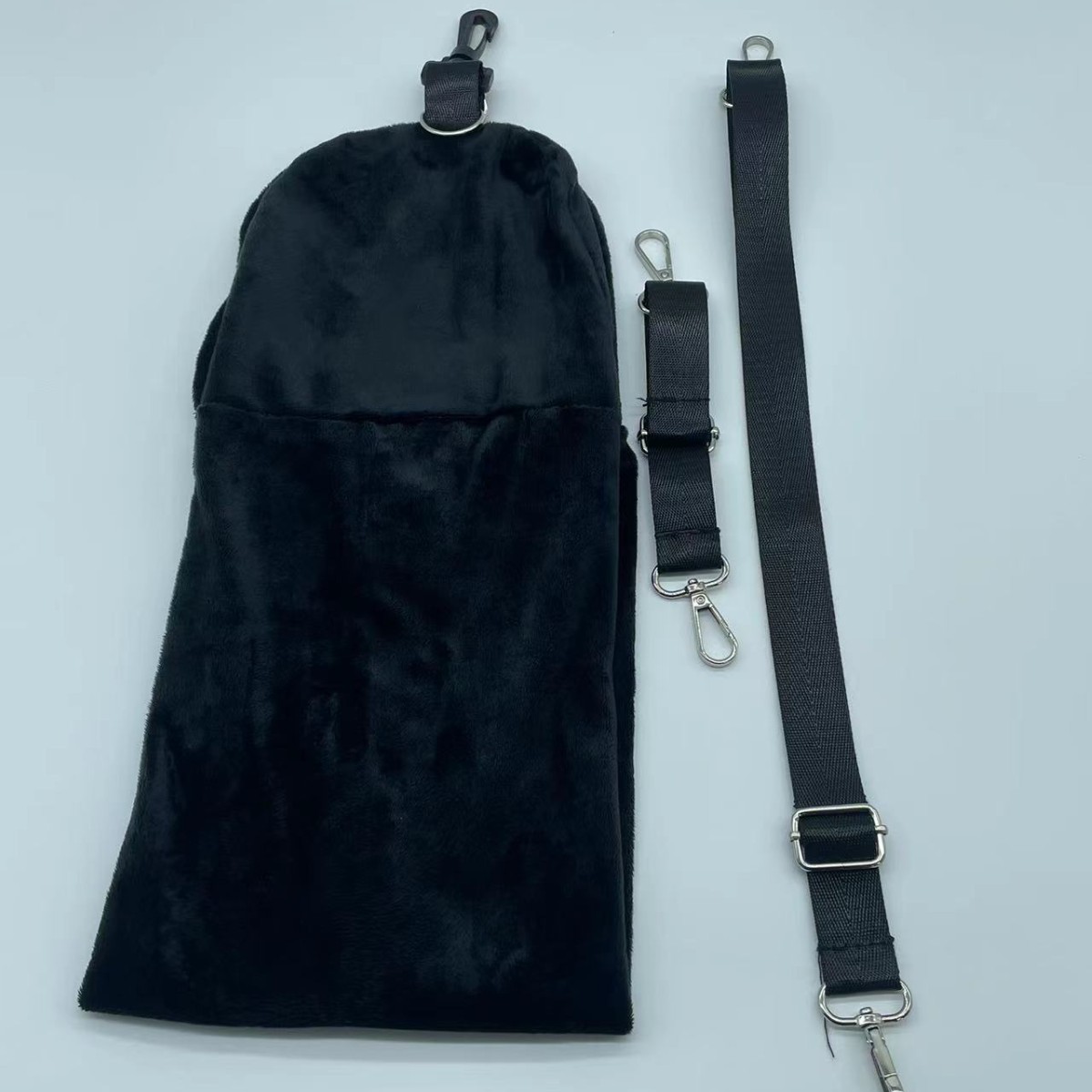 검은색 U자형 베개(스웨이드)