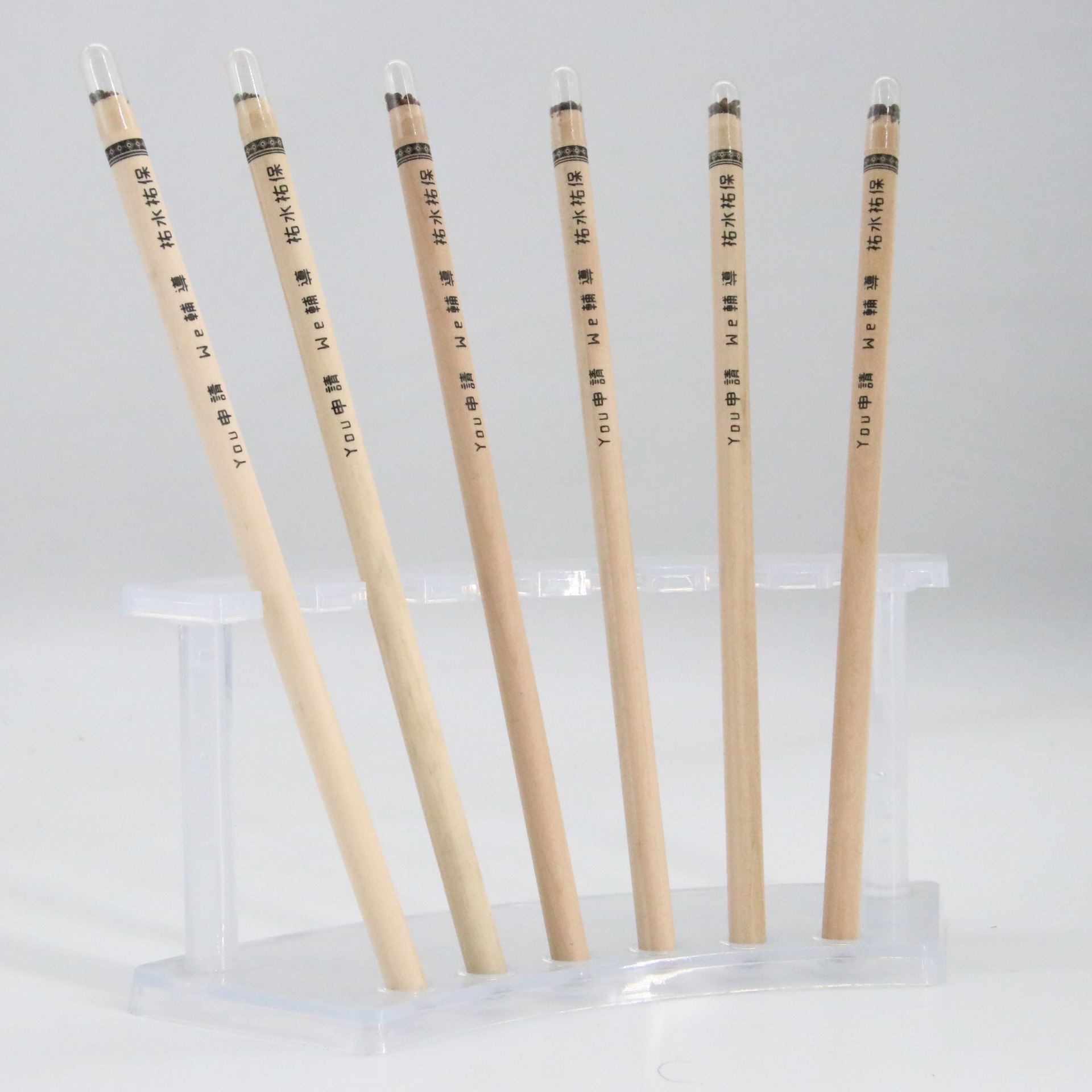 Lápiz de semillas de plantas en ciernes Logotipo de láser lápiz de protección del medio ambiente lápiz de fábrica al por mayor en stock