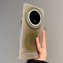 适用华为mate70pro+新款手机壳抹茶绿情侣晕染磁吸mate60网红爆款