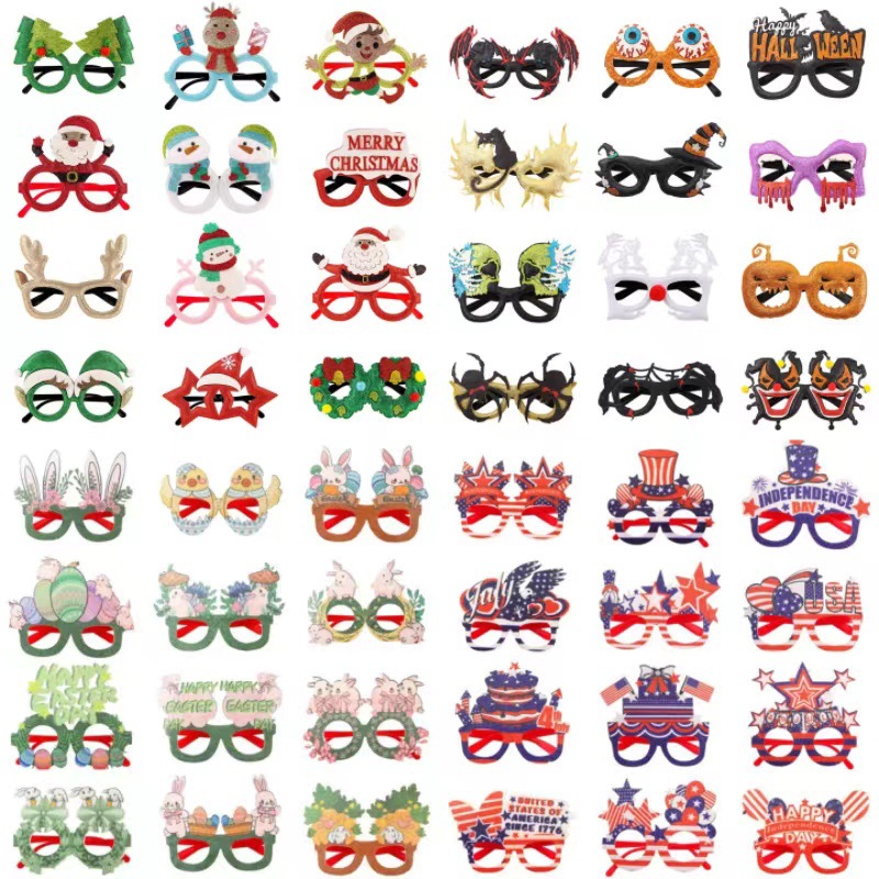 Nueva Navidad diadema gafas marco Halloween Día de San Valentín gafas de Santa Claus gafas Fiesta de Navidad