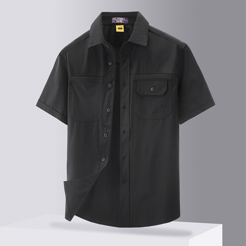 New Shirt Men's Summer Business Thin Loose High Quality Shirt