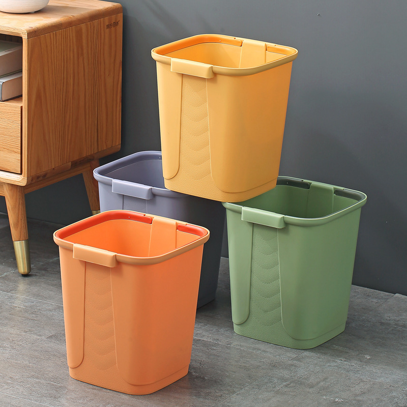 Factory direct trash can hand pressure ring household kitchen living room new sanitary bucket without cover thickened a large number of wholesale Factory direct trash can hand pressure ring household kitchen living room new sanitary bucket without cover thickened a large number of wholesale