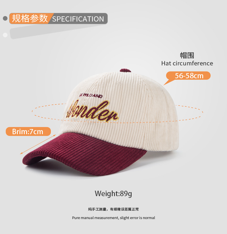 Fashion Letter Embroidery Hat Simple Baseball Cap Sunshade Cap display picture 2