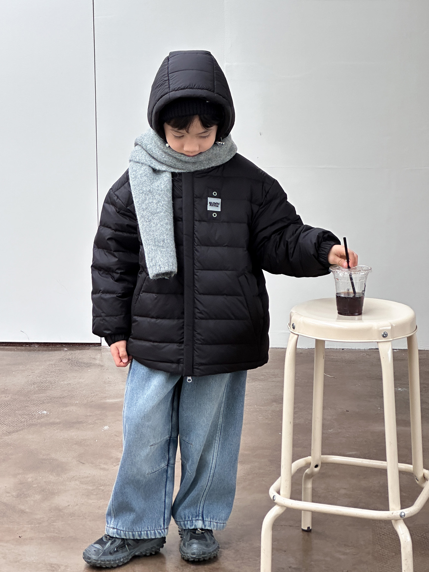 Chaqueta de plumón ligera para niños invierno abrigo 2025 nuevo otoño y invierno ropa de 90 blanco para niños ropa cálida