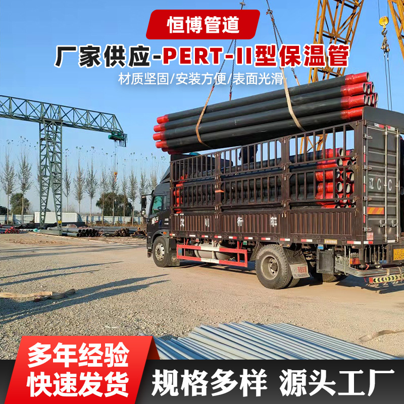 小区热力聚乙烯pert热力管道直埋保温管道PERT-II型聚氨酯保温管