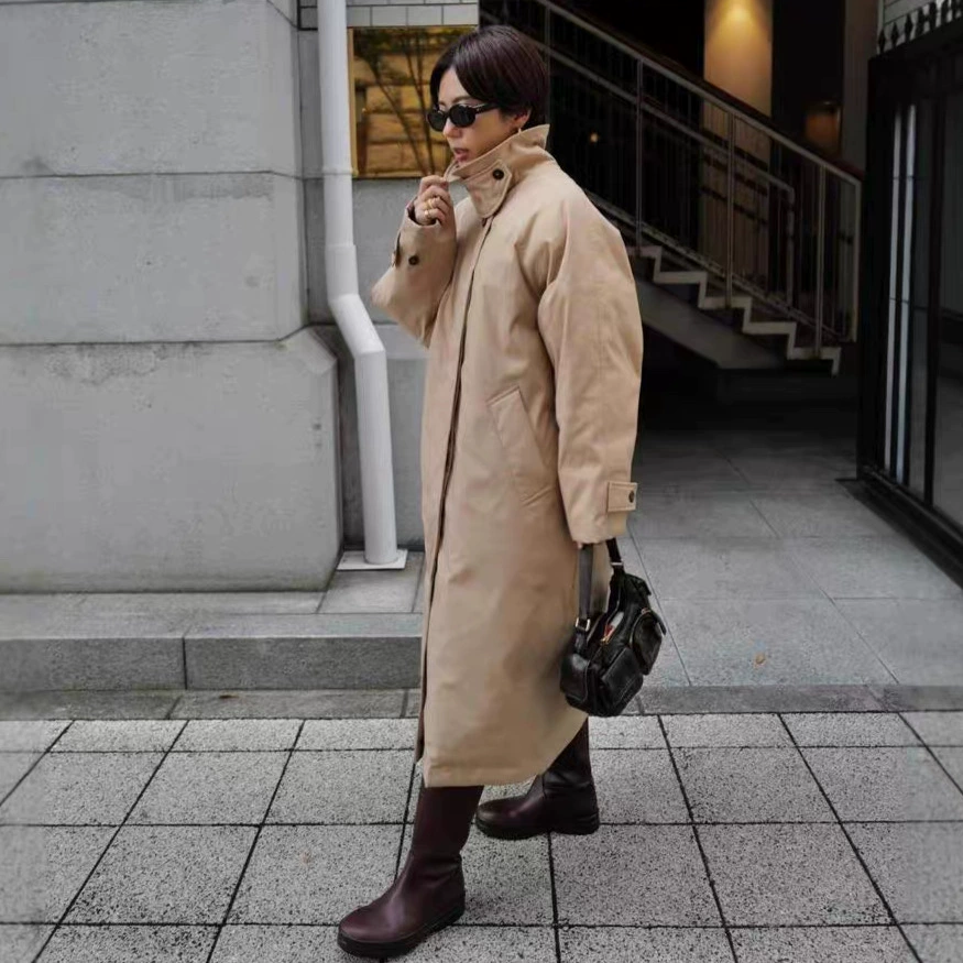 Сухие журавли осенние и зимние наружные костюмы модные стенные хлопчатобумажные куртки длинные тонкие и удобные теплые куртки женские