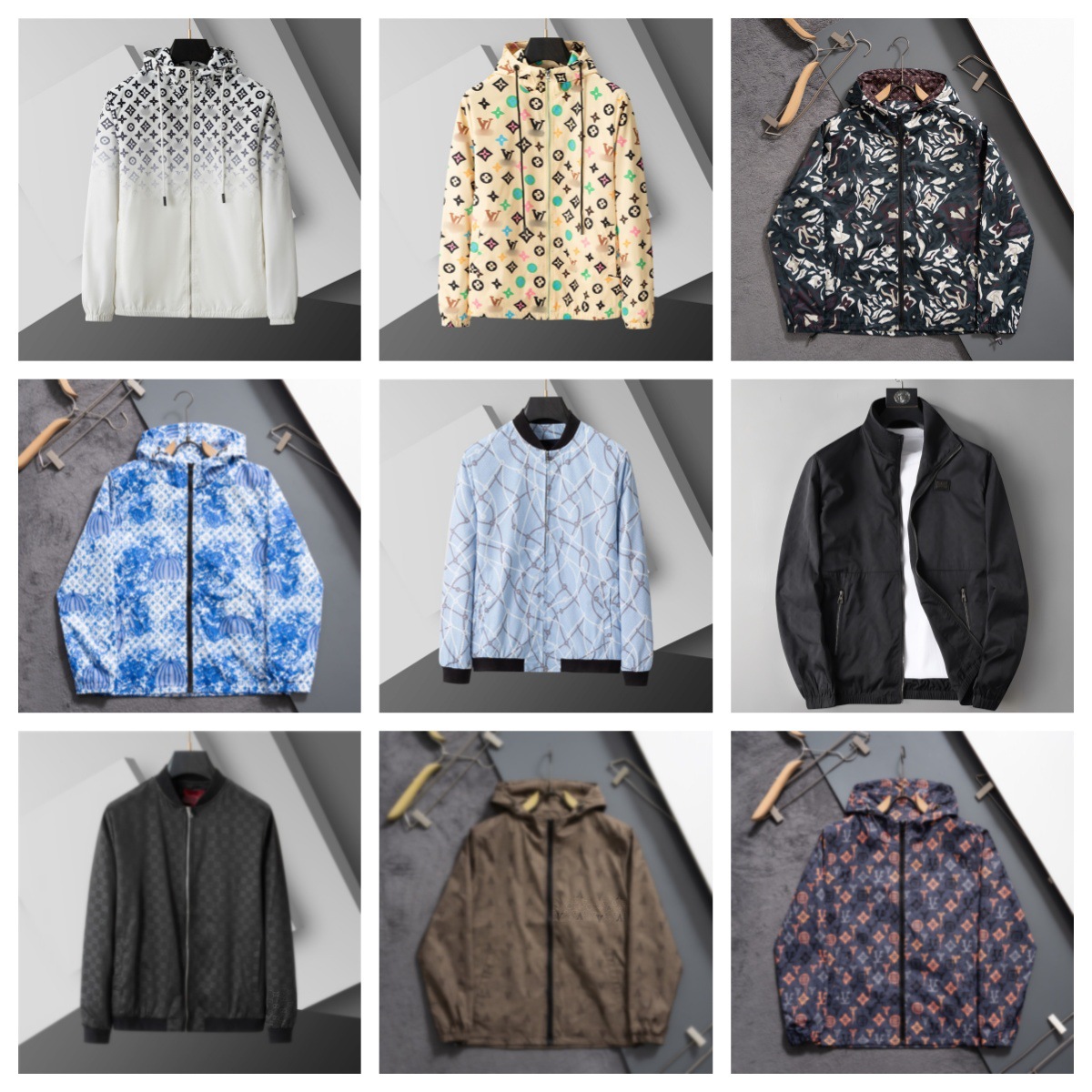 2026 New Spring and Autumn Men's Hooded Jacket, Korean Style, Youth Casual Stand Collar Simple Outerwear