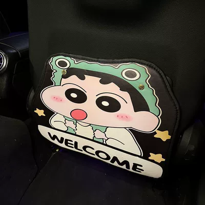 Chair back anti-kick pad, Mat for Rear Seats, Interior - crayon-shin-chan-anti-kick-pad-leather