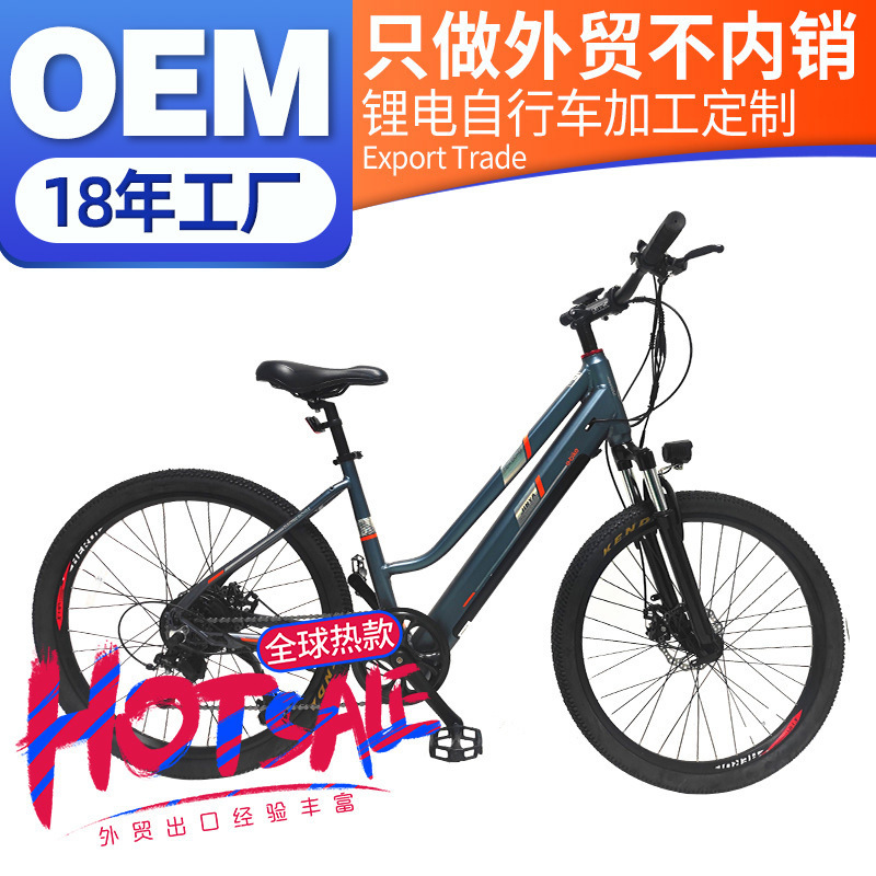 Electric Bicycle 26inch Electric Mountain Bike 48V Lithium Electric Assist Bicycle Adult Mobility Electric Moped