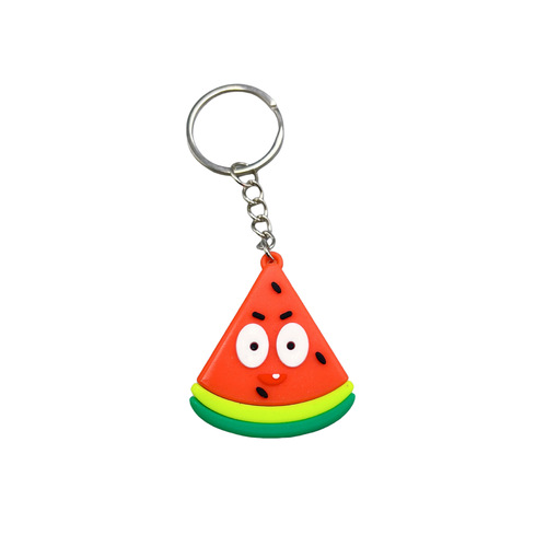 Creative Fruit Keychain Emoji Fruit Figure Pendant Keychain Accessory Watermelon Durian Strawberry