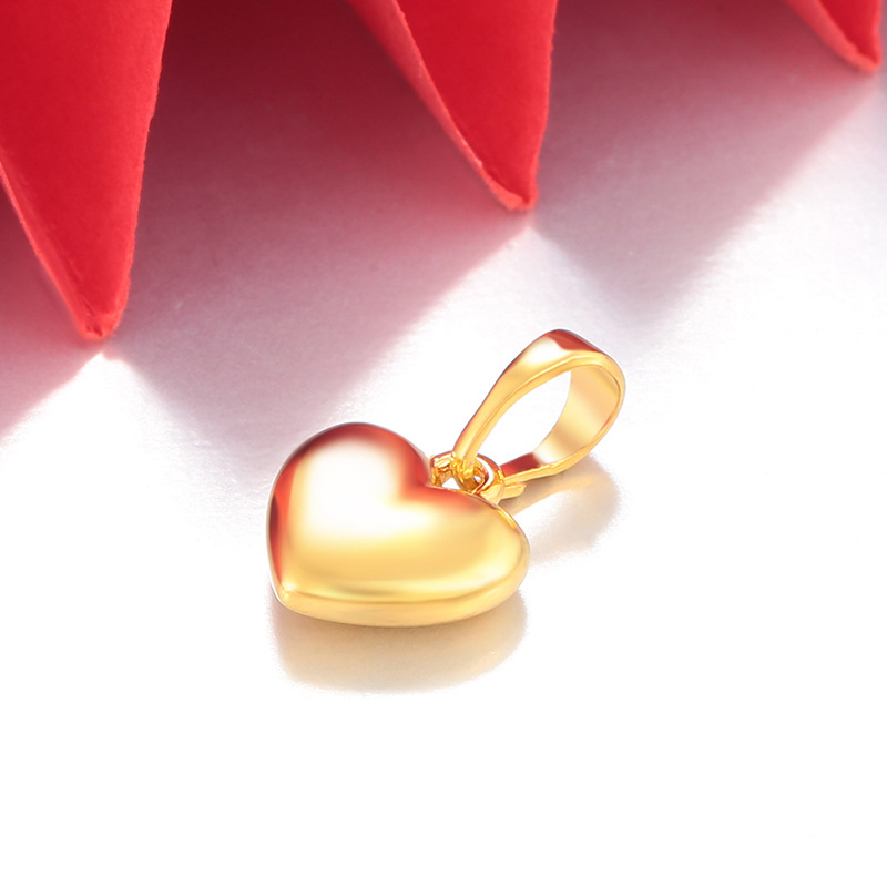 Colgante de Corazón Liso 24K de Cobre Galvanizado para Mujer image 5