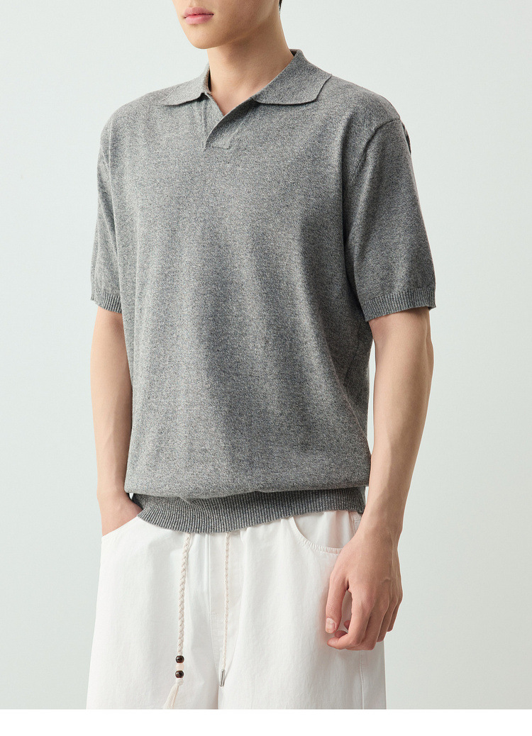 Áo polo nam cổ bẻ tay ngắn kiểu hải âu, chất liệu cotton thoáng mát — đen chi tiết 22