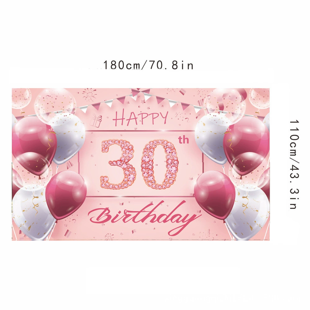 Новый день рождения фон ткань 100D День рождения 18 21 30 40 50 60 лет