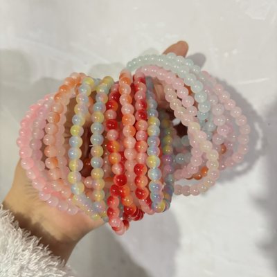 Pulsera de cristal S156-6MM en color aleatorio #SZ1380