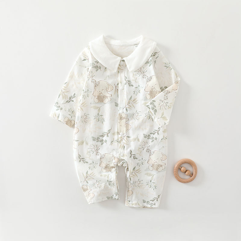 Children's cotton summer thin breathable bodysuit for men and women…