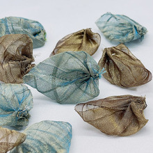 手缝仿真织带树叶手工DIY材料叶子胸花饰品配件花朵叶片辅料厂家