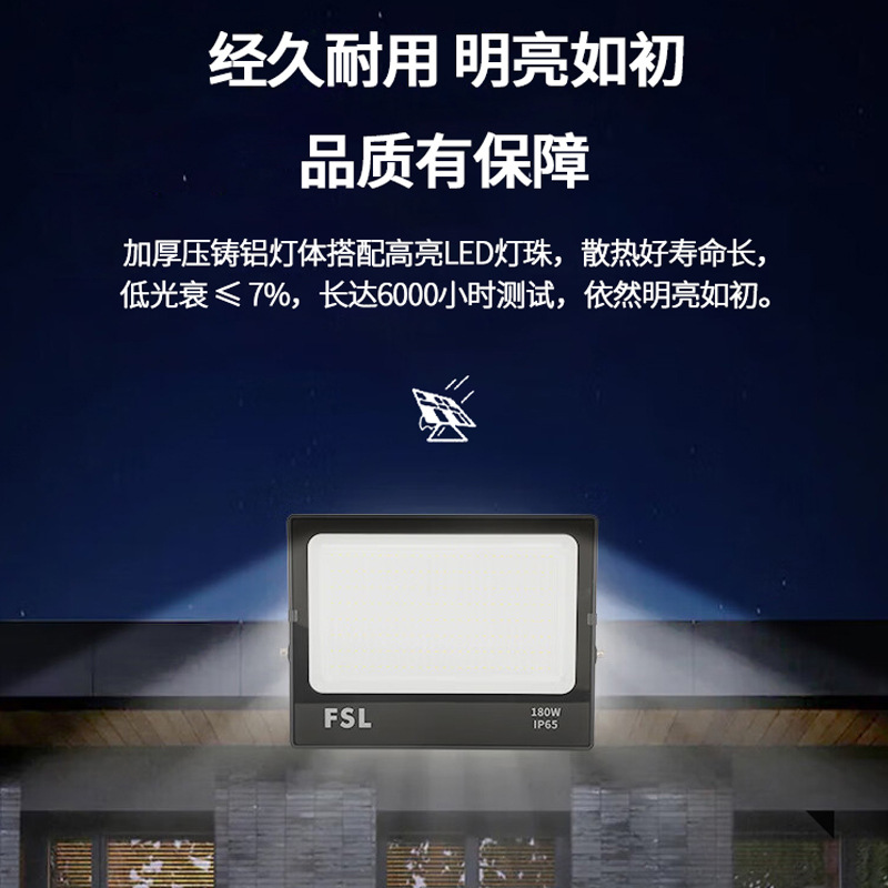 Lámpara Industrial y Minera FSL Foshan, Proyector LED de 20W/50W, Resistente al Agua, para Exteriores, Iluminación de Calles, Publicidad