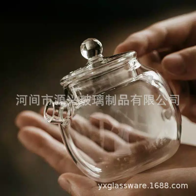 耐热玻璃小巨轮茶壶功夫泡茶器耐高温干泡台承壶托套装围炉煮茶壶