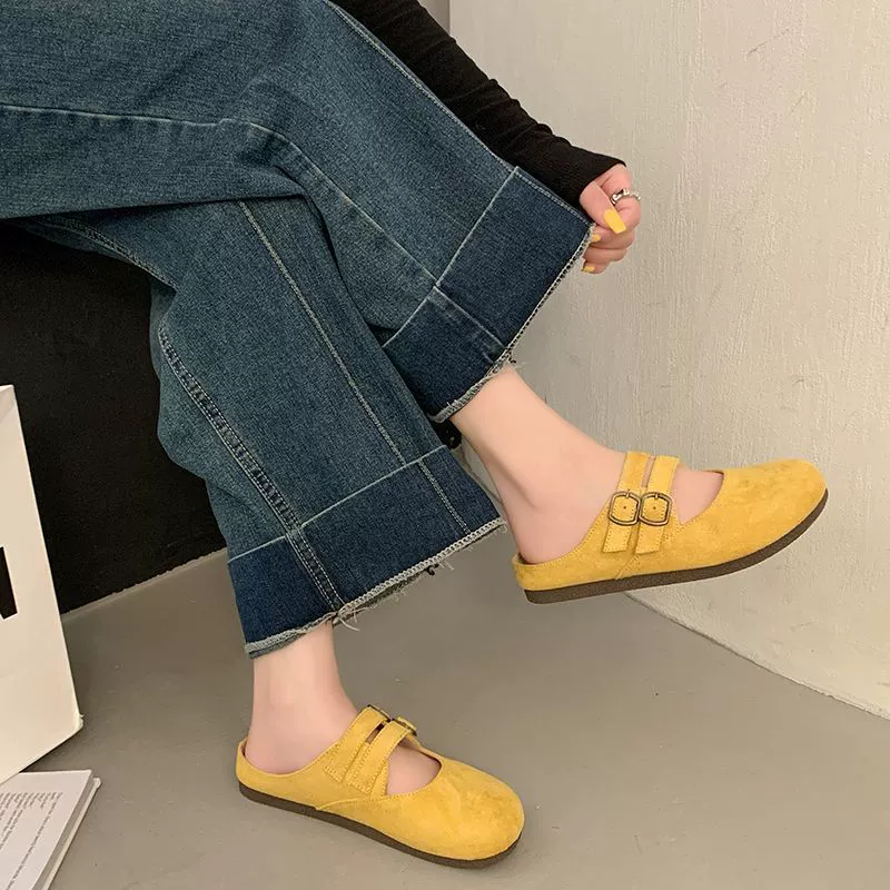 Туфли Birkenstock, полутапочки, женские сандалии 2025 года, ленивые носят туфли Мэри Джейн.