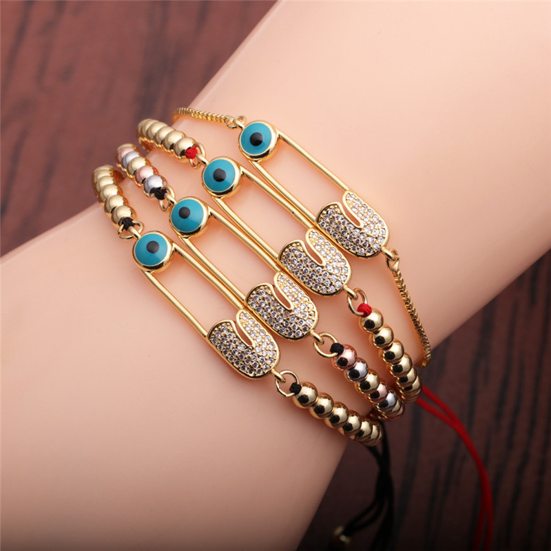 Simple New Zircon Paper Clip Adjustable Bracelet display picture 2